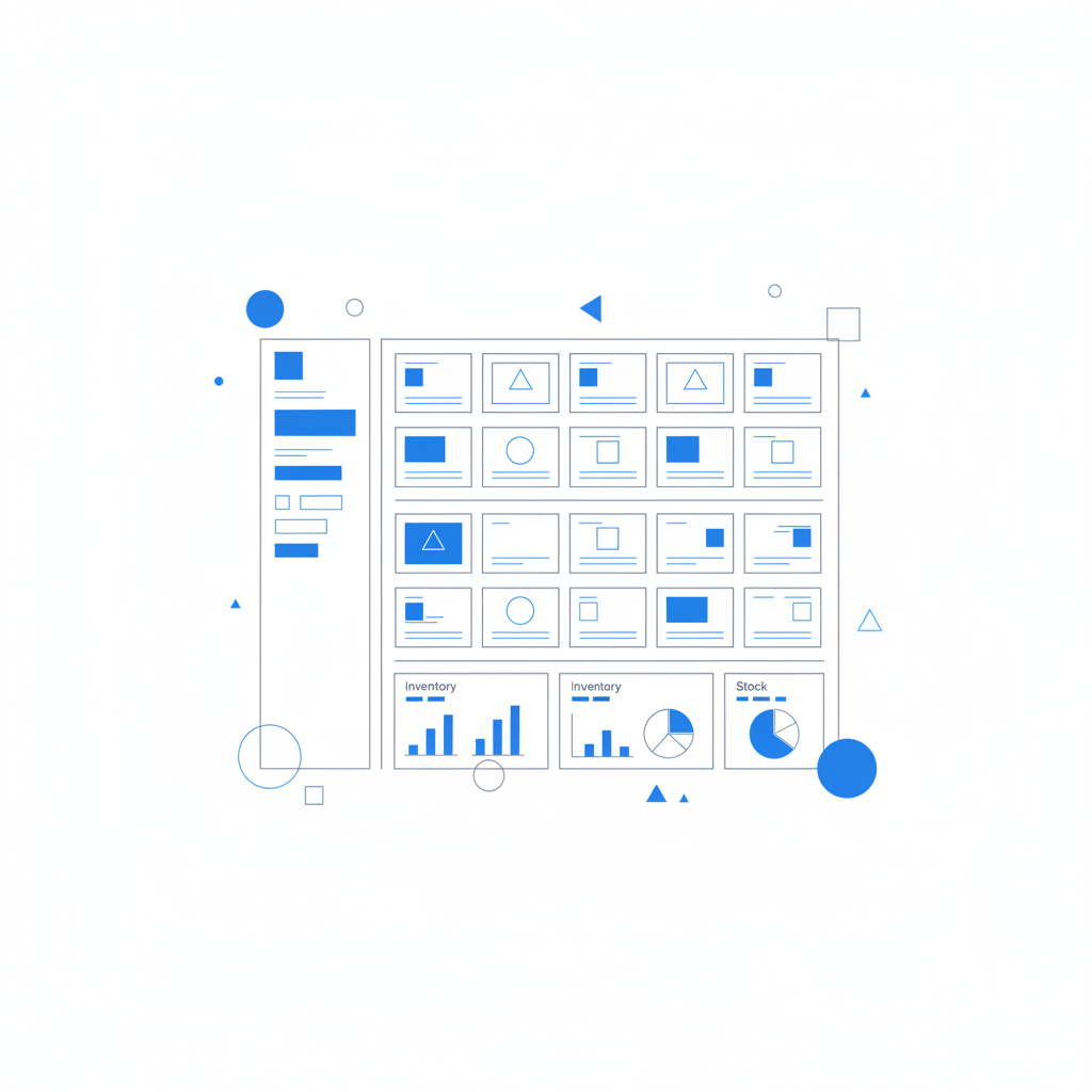 Content management interface mockup