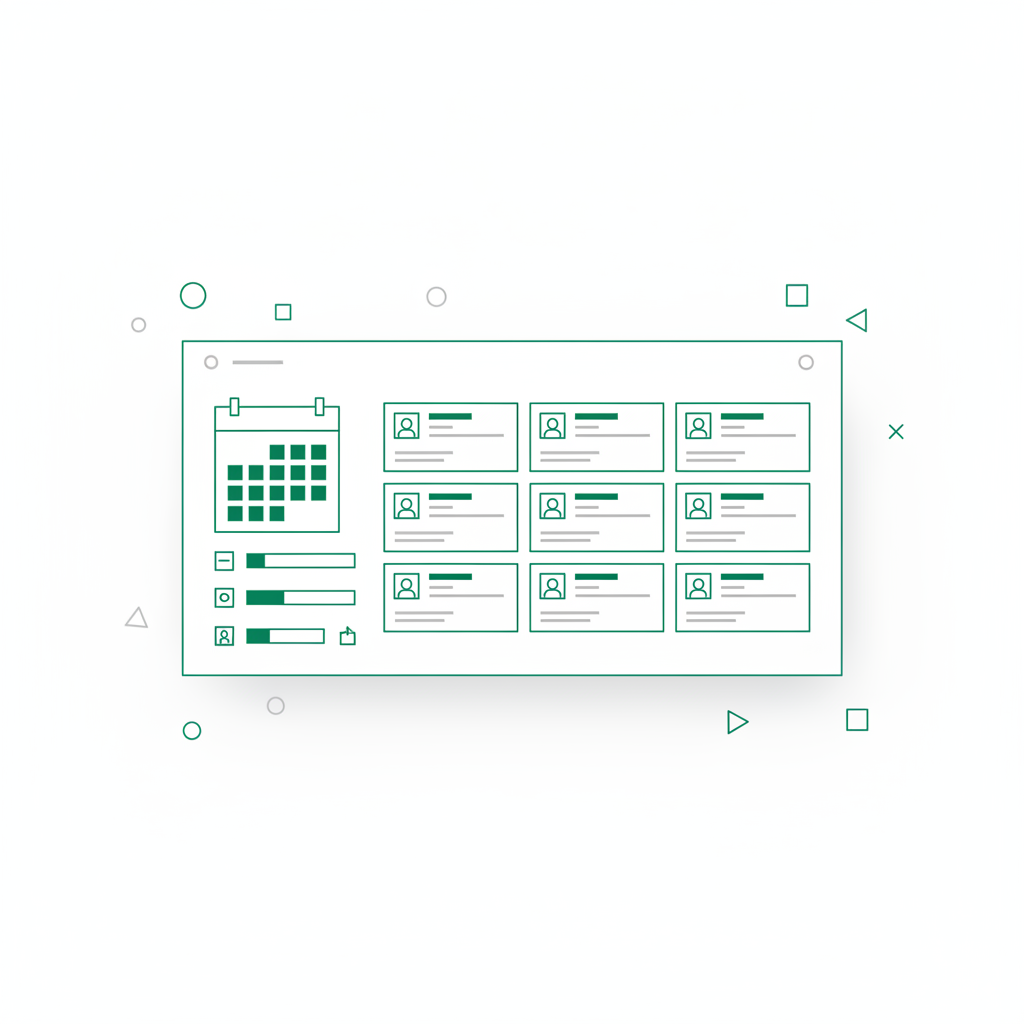 CRM interface mockup